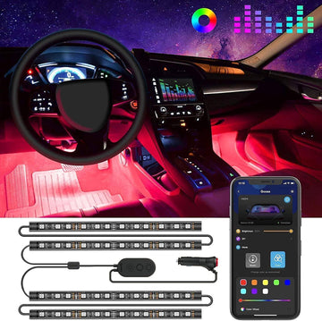 Govee Smart Car LED Lights RGB App Control Music Sync DIY Mode 2 Lines Design 2026