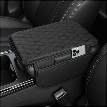 Stacool Upgraded Car Center Console Cover Microfiber Leather Armrest Cushion Black 2026