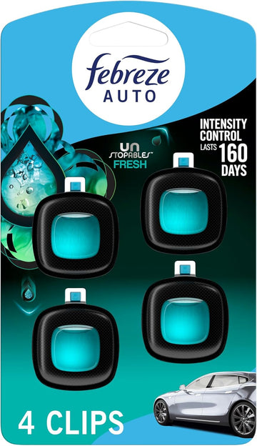 Febreze Car Air Freshener Odor Fighting Vent Clip Unstopables Fresh 4 Count 2026