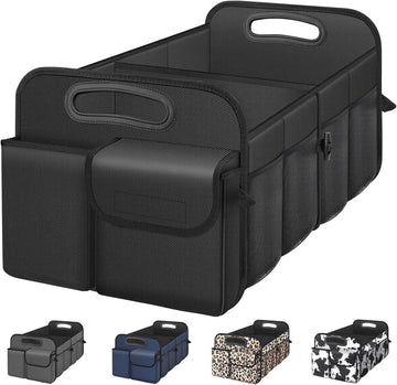 Femuar Car Trunk Organizer Large Capacity Waterproof Collapsible SUV Jeep Sedan Black 2026